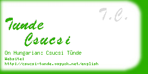 tunde csucsi business card